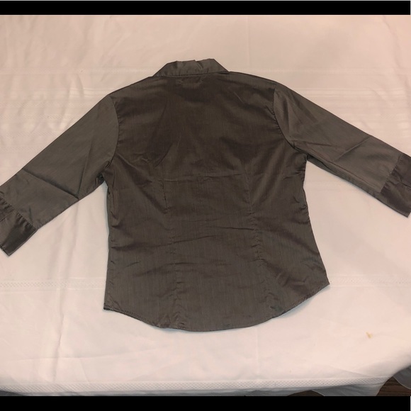 At Last Women’s charcoal button-down - Picture 3 of 8